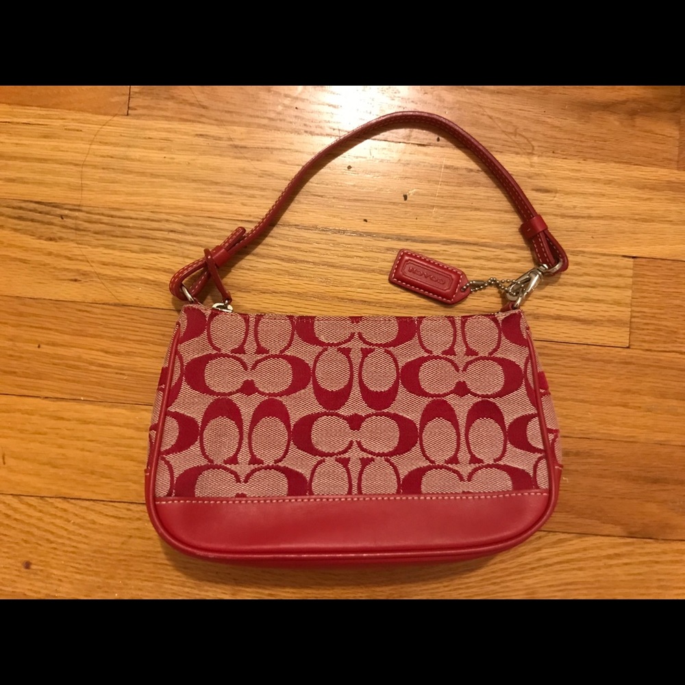 Mint condition Coach red C logo bag As New